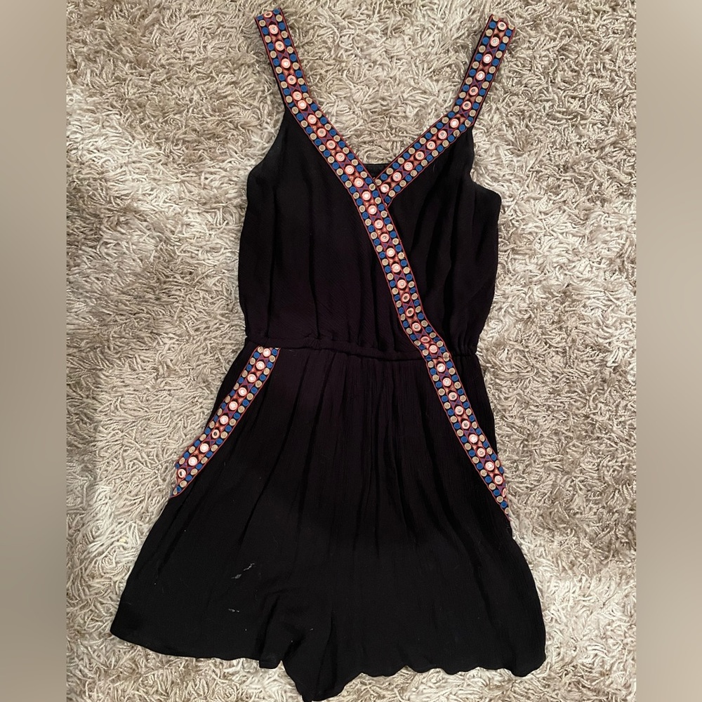 Black Mirrored Romper